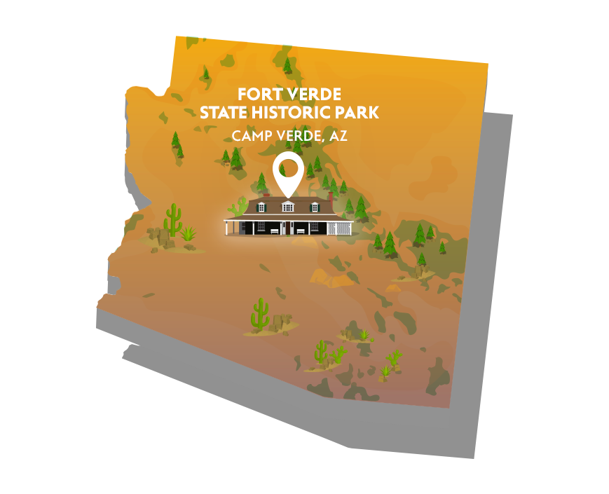 map of Fort Verde State Historic Park