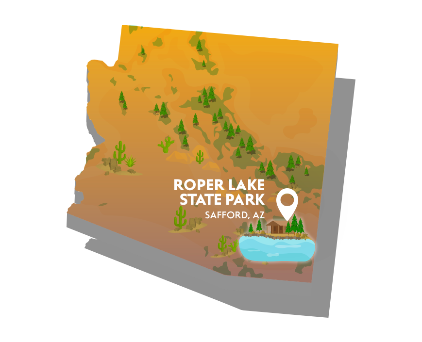 map of Roper Lake State Park