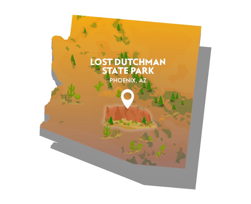 map of Lost Dutchman State Park